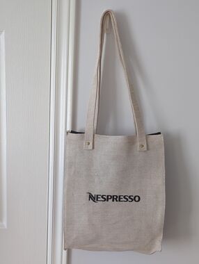 Nespresso Natural Canvas Tote Bag with Black Logo